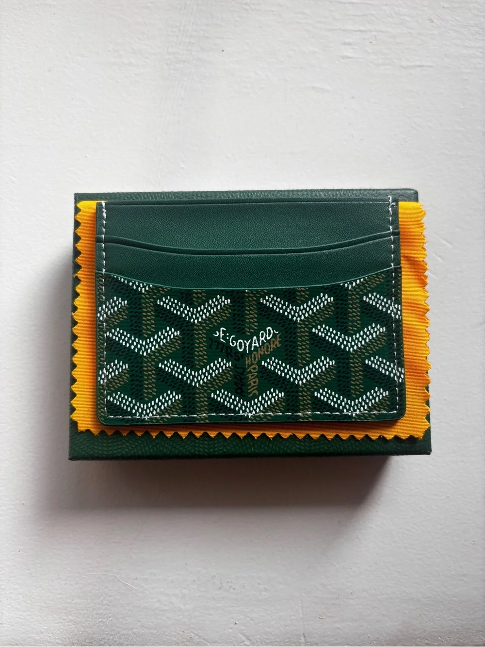 Green goyard Saint sulpice cardholder wallet original box included